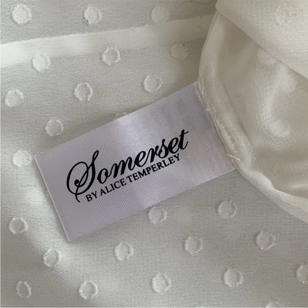 Somerset By Alice Temperley Ivory Dot Sheer Long Sleeve Kate Middleton Blouse 6 - Picture 13 of 14